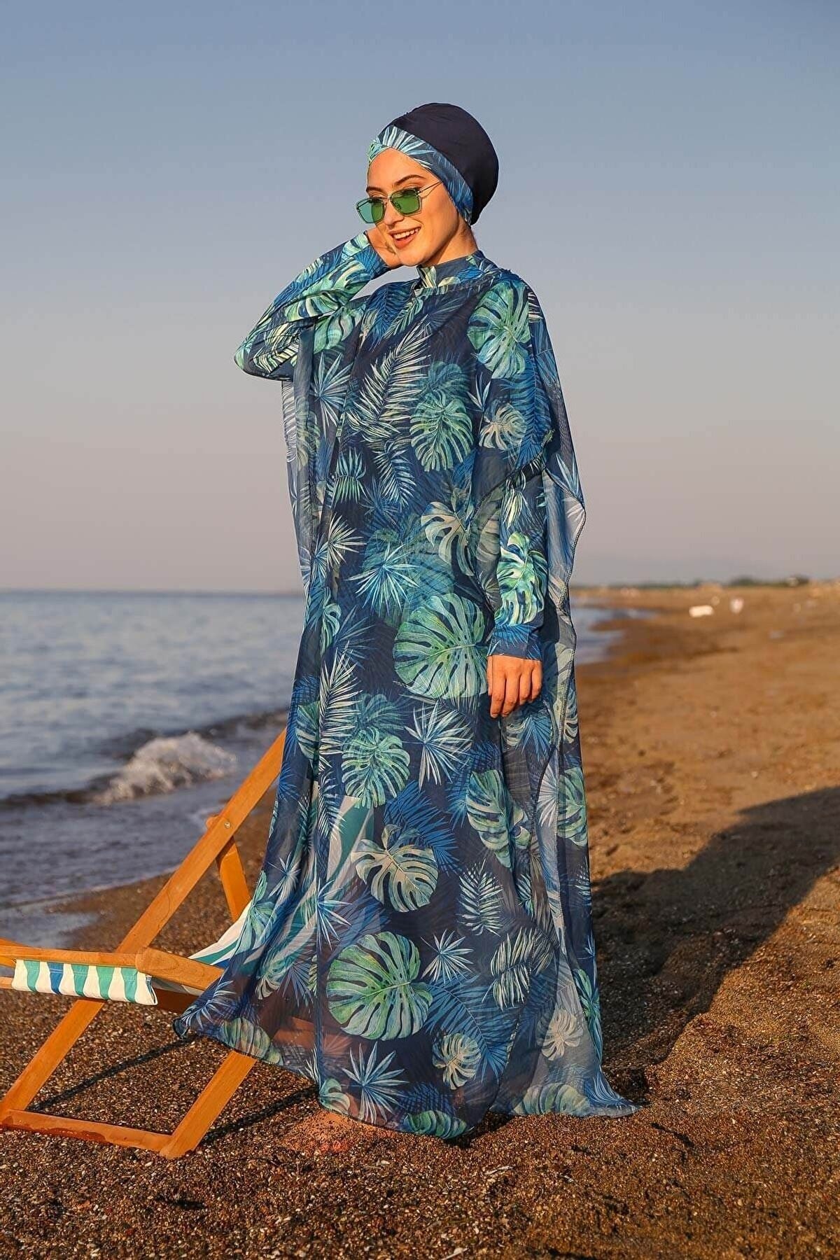 Navy Pareo Kimono P2106
