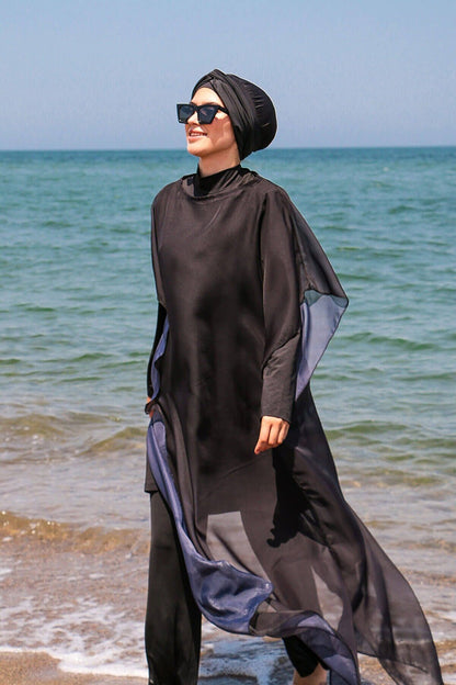 Black Pareo Kimono P2110