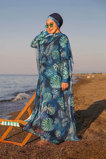 Navy Pareo Kimono P2106