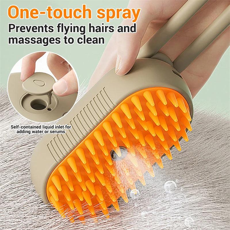 3 In 1 Electric Spray Cat Steam Brush