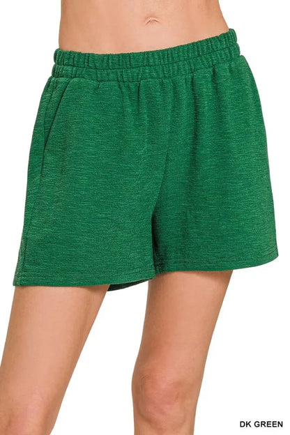 Zenana Cotton Slub Shorts