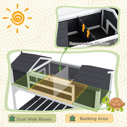 Elevated Wooden Tortoise House and/or Temporary Outdoor Lounge (with Lamp Stand)