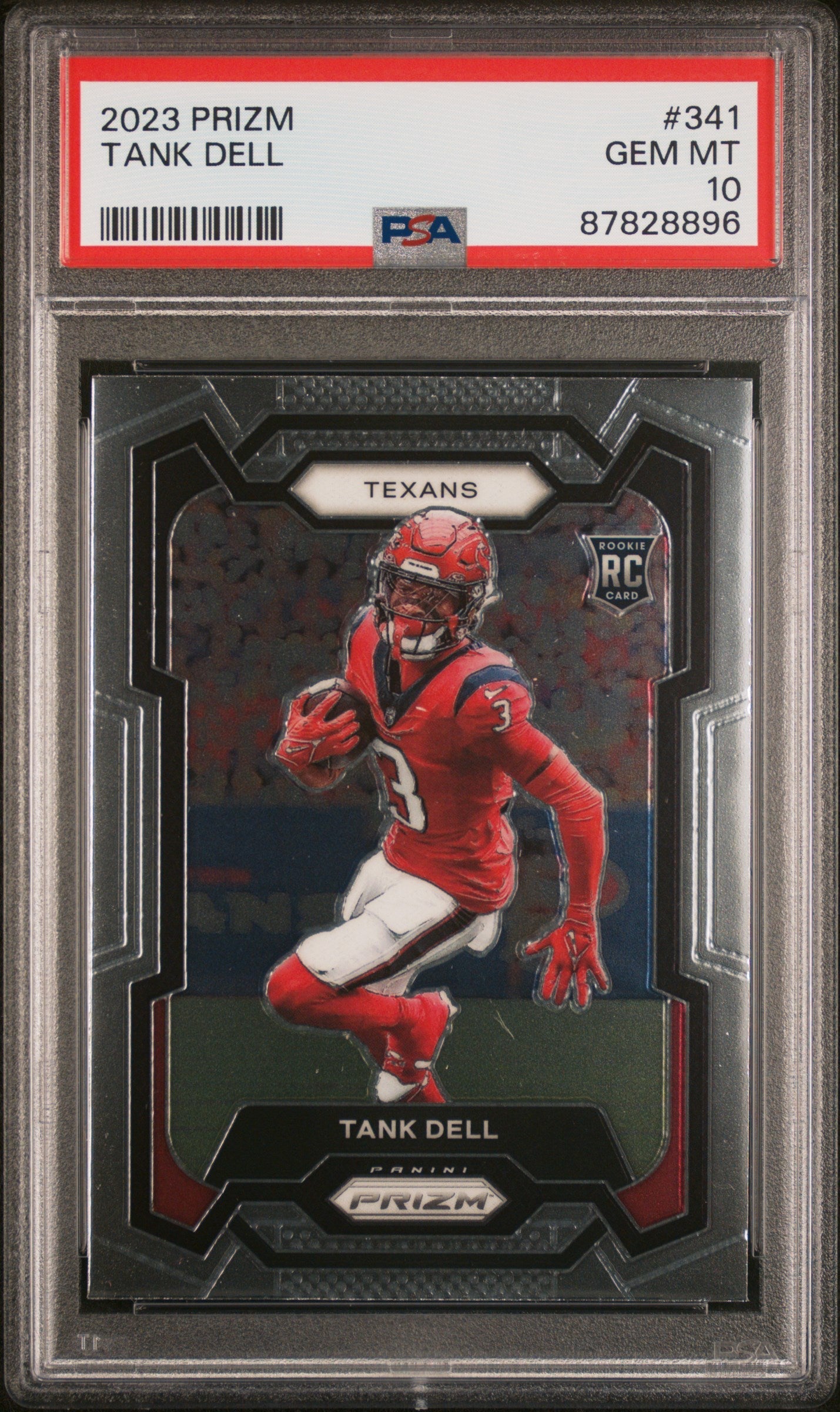 Graded 2023 Panini Prizm Tank Dell #341 Rookie RC Football Card PSA 10 Gem Mint
