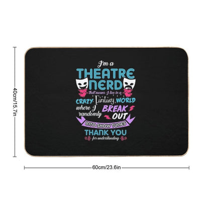 Theatre Nerd Funny Definition Bath Mat