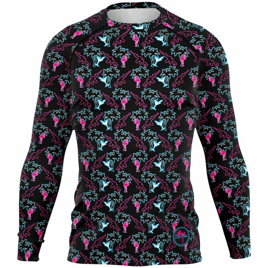 Rad Palm Neon Attack Rash Guard