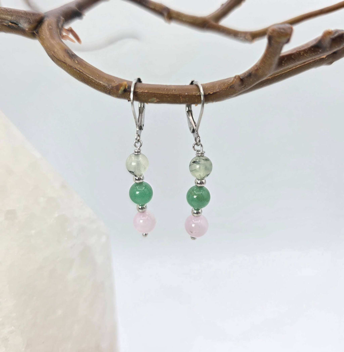 LEAD WITH LOVE - Kunzite, Green Aventurine, Prehnite Jewelry Set