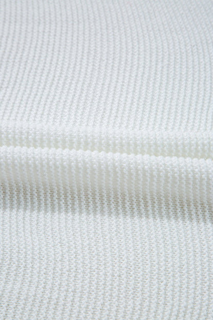 Side Slit Round Neck Knit Top