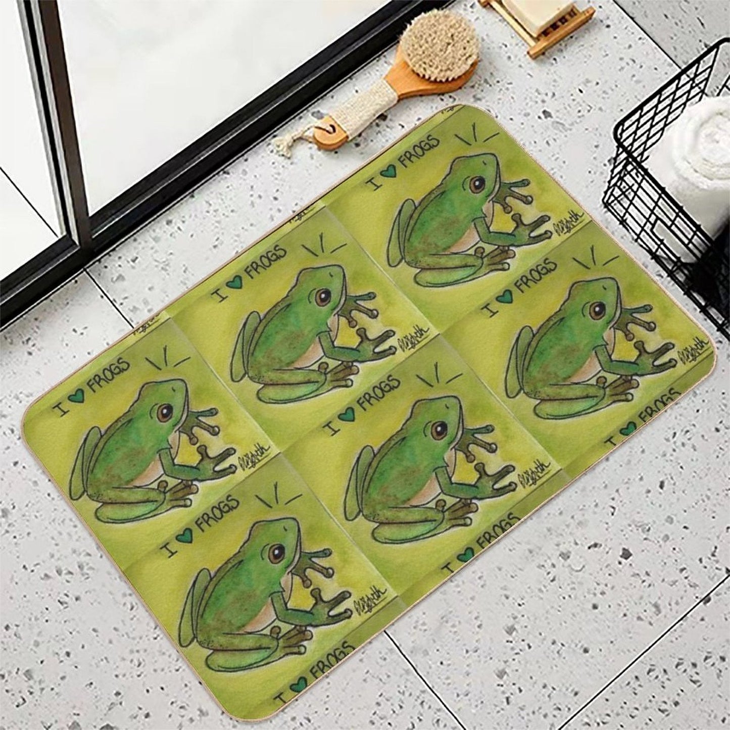 Frog Sticker  Slip-Resistant Bath Mat