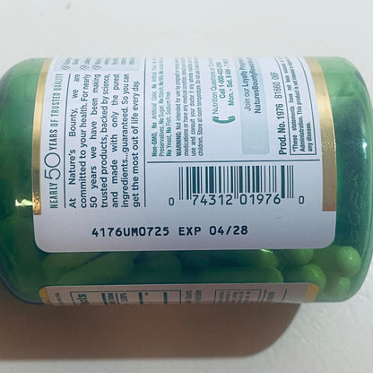 Nature's Bounty Niacin 500mg Dietary Supplement 120 Capsules EXP 4/28