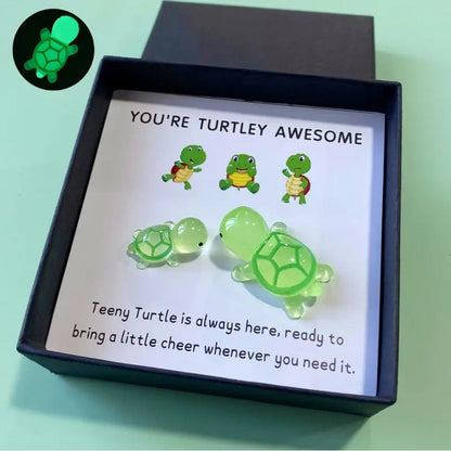 "You're Turtley Awesome" Mini Glass Turtle Keepsake Gift Set