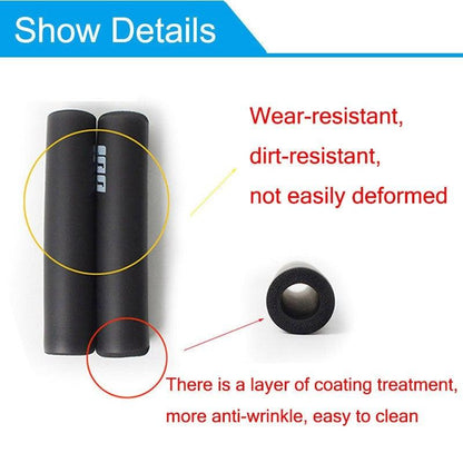 2PCS Silicone Bicycle Handlebar Grips Anti-Slip Shock-Asorbing Mountain Bike Handlebar Grip Silica Gel Super Light Anti-Skid Shock-Proof Handle Bar Locking Grips Cycling Grips