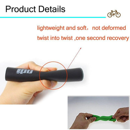 2PCS Silicone Bicycle Handlebar Grips Anti-Slip Shock-Asorbing Mountain Bike Handlebar Grip Silica Gel Super Light Anti-Skid Shock-Proof Handle Bar Locking Grips Cycling Grips
