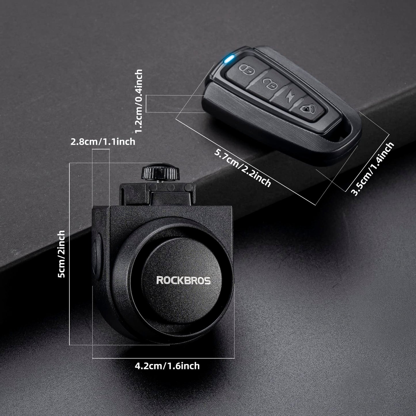 ROCKBROS 115dB Bike Alarm Vibration Motion Sensor Waterproof Motorcycle Alarm