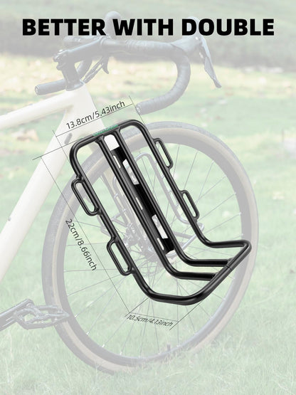 ROCKBROS Front Bike Rack Aluminum Alloy Luggage Touring Carrier Racks 6.6lbs