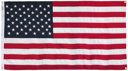WallSafe™ Polyester Wall-Mounted American Flag | Reinforced Edge Grommets | Made in USA