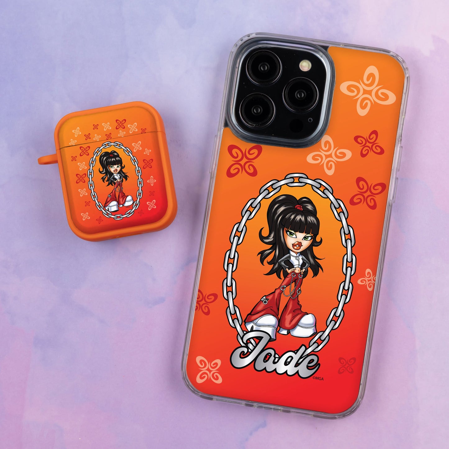 Bratz® Passion For Fashion HD Apple iPhone 14 Mag-Safe Phone Case and AirPods Gen 1 & 2 Combo Package