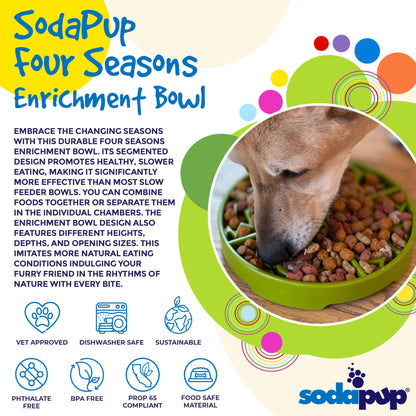 Four Seasons eTray - Shallow Slow Feeder Dog Bowl for Enrichment | USA Made