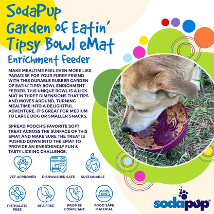 Garden of Eatin' Tipsy Bowl - Wobble Lick Mat for Dogs & Cats | USA Made