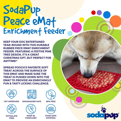 "Peace" Christmas Tree emat - Enrichment Lick Mat for Dogs and Cats | Christmas Tree design | SodaPup