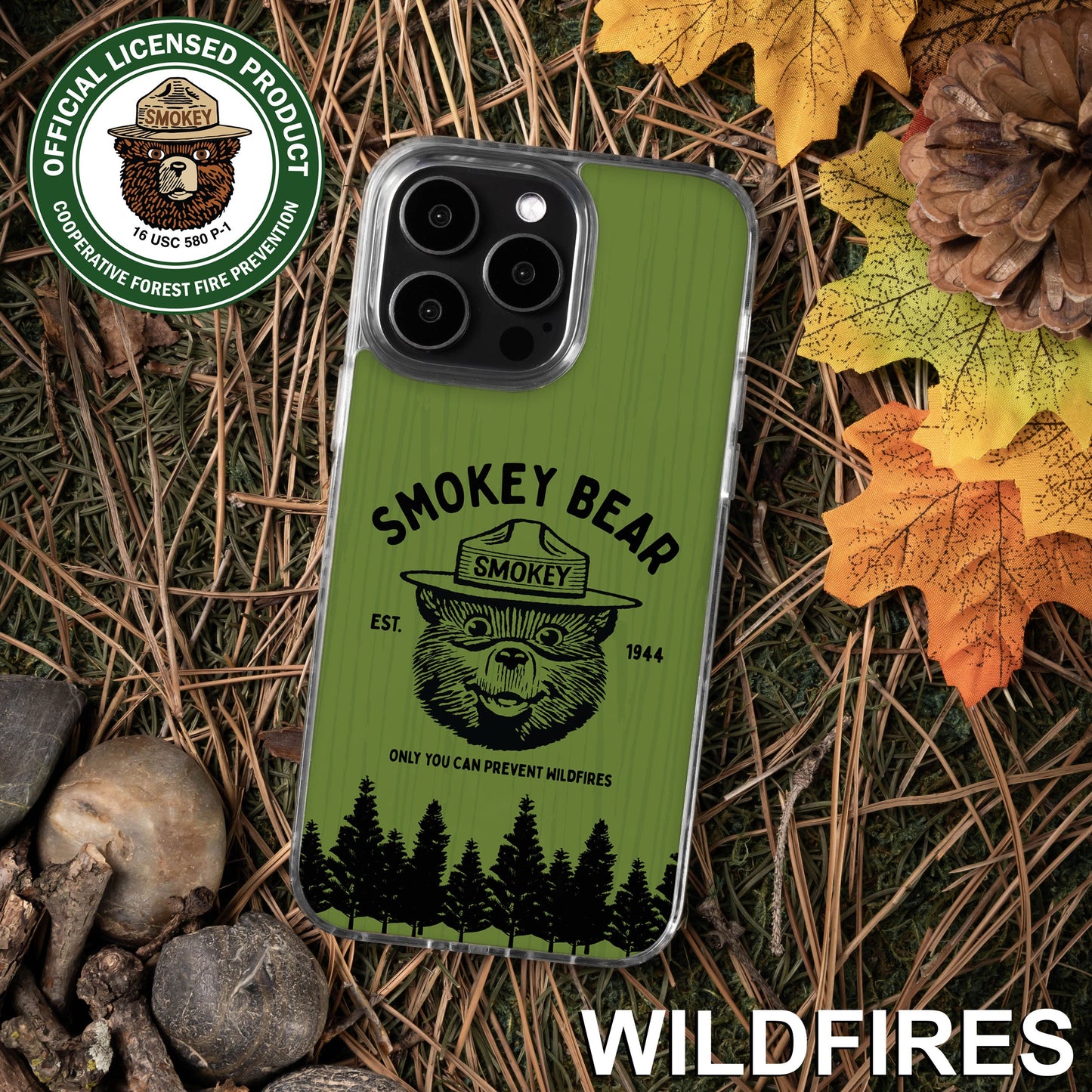 Smokey Bear Classic HD Apple iPhone 12 Series Mag-Safe Phone Case