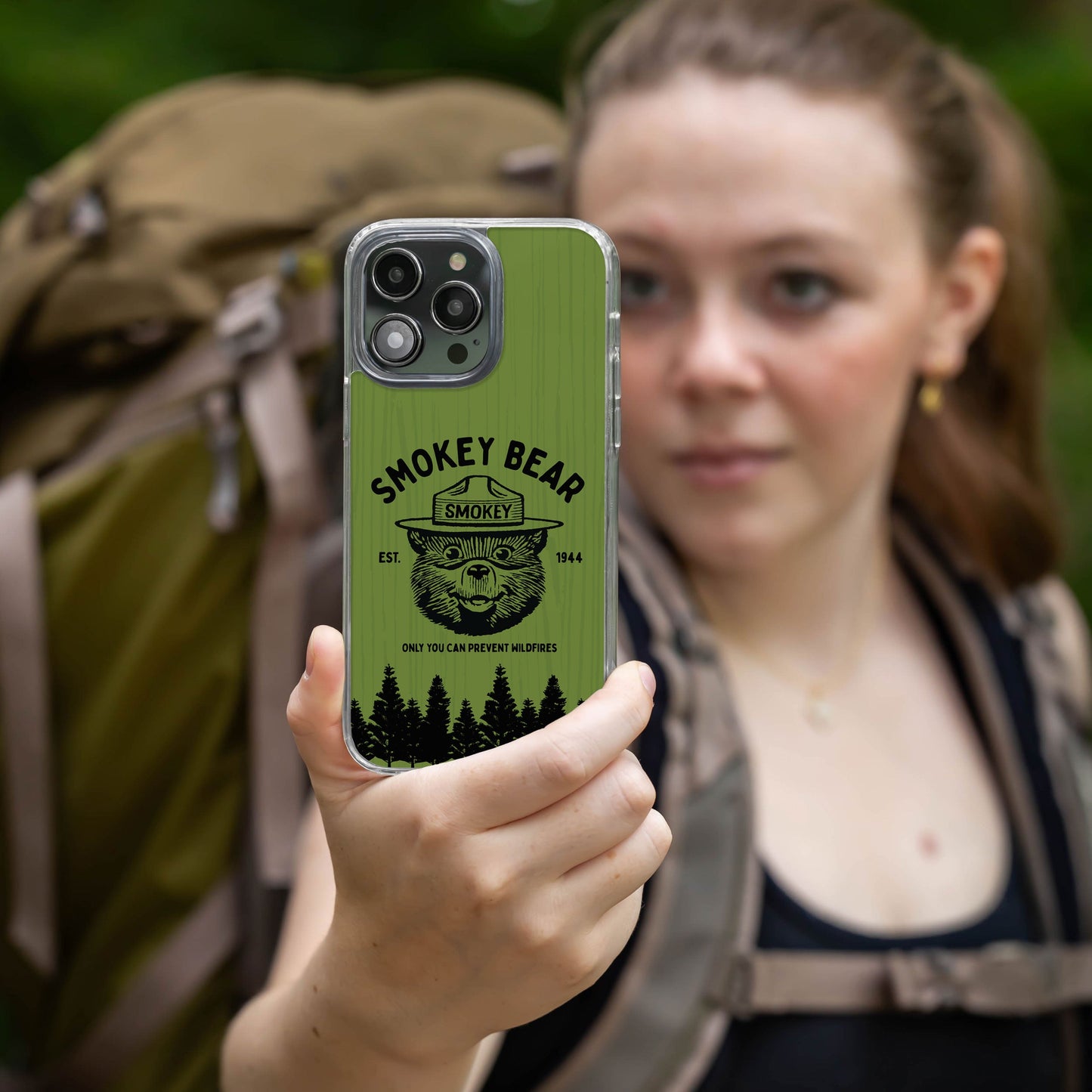 Smokey Bear Classic HD Apple iPhone 14 Series Mag-Safe Phone Case