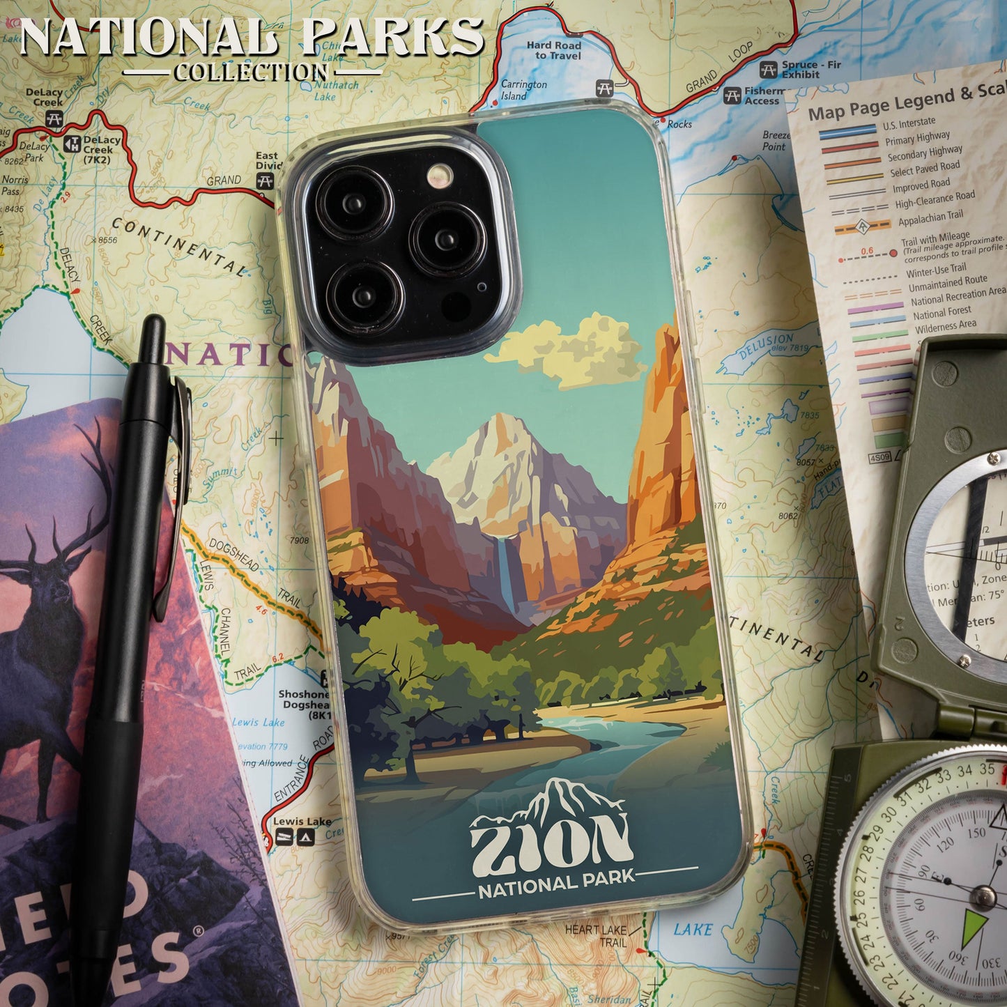 National Parks Zion HD Apple iPhone 15 Series Mag-Safe Phone Case