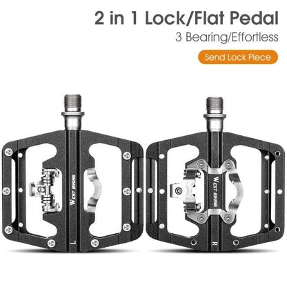 3 Bearings Bicycle Pedals Ultralight Anti-Slip Road Bike Pedal Cycling Sealed Bearing Bike Pedals Mountain Bike Pedals Composite Bearing Bicycle Pedals With Wide Flat Platform