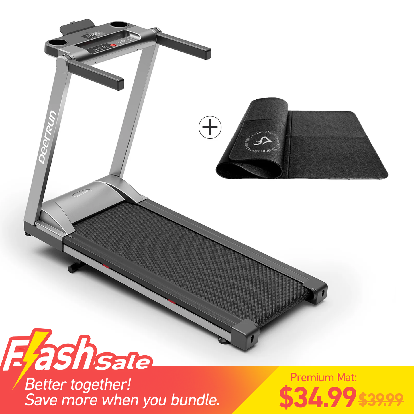 DeerRun A1 Pro Move+  6% Incline Foldable Treadmill——Upgraded Chip & NFC Support | 350Lbs, 10mph