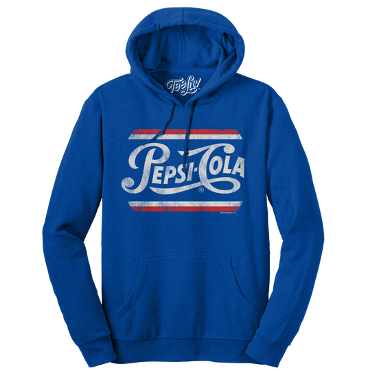 Pepsi Cola Pullover Hooded Sweatshirt - Blue