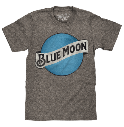 Blue Moon Color Logo T-Shirt - Gray