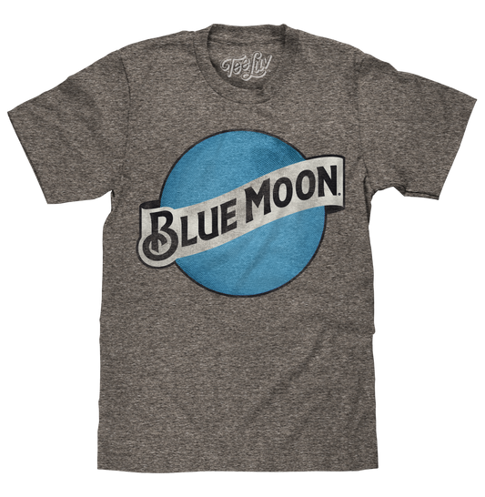 Blue Moon Color Logo T-Shirt - Gray