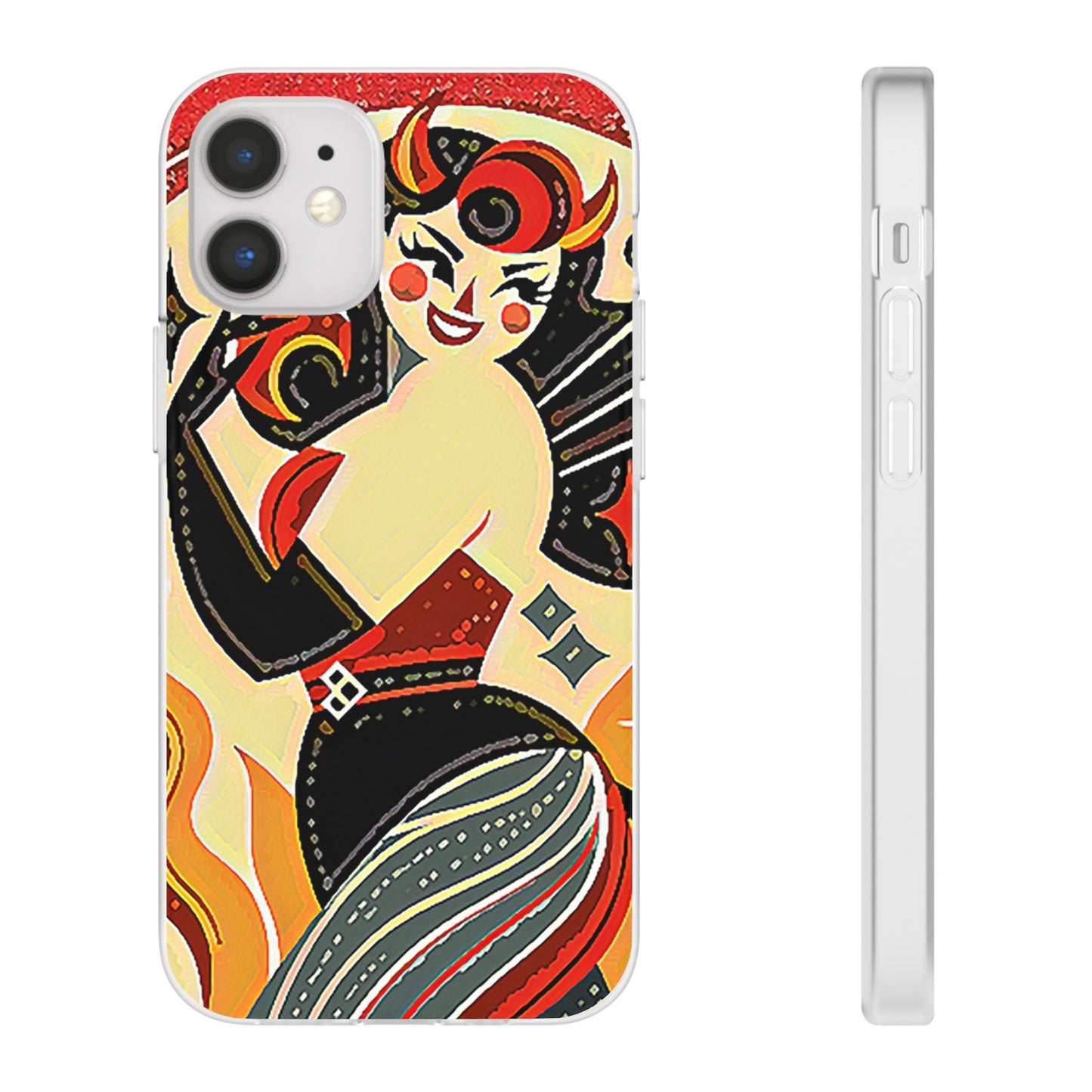 Red & Black Female Devil Flexi Phone Case