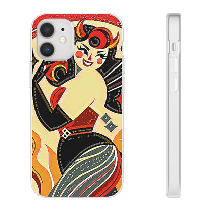 Red & Black Female Devil Flexi Phone Case