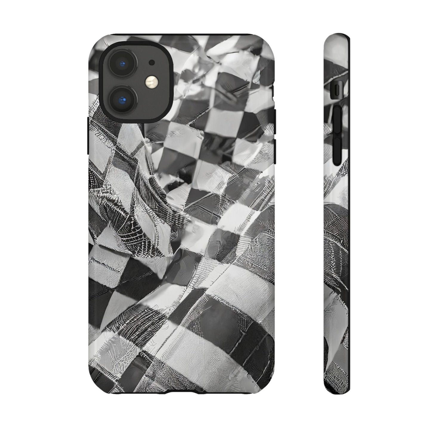 Abstract Checker Print Tough Phone Case