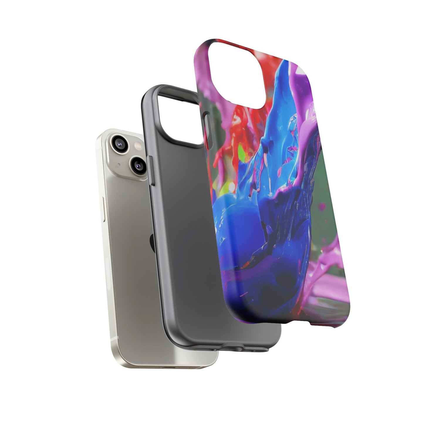 Vibrant Color Splash Tough Phone Case