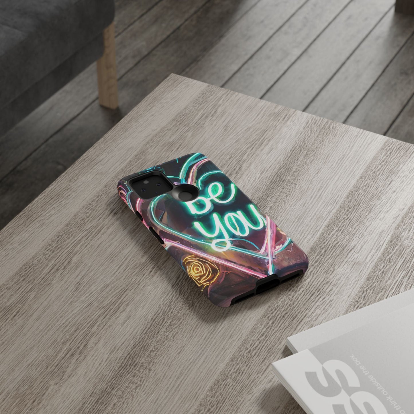 Be You Colorful Neon Heart Tough Phone Case