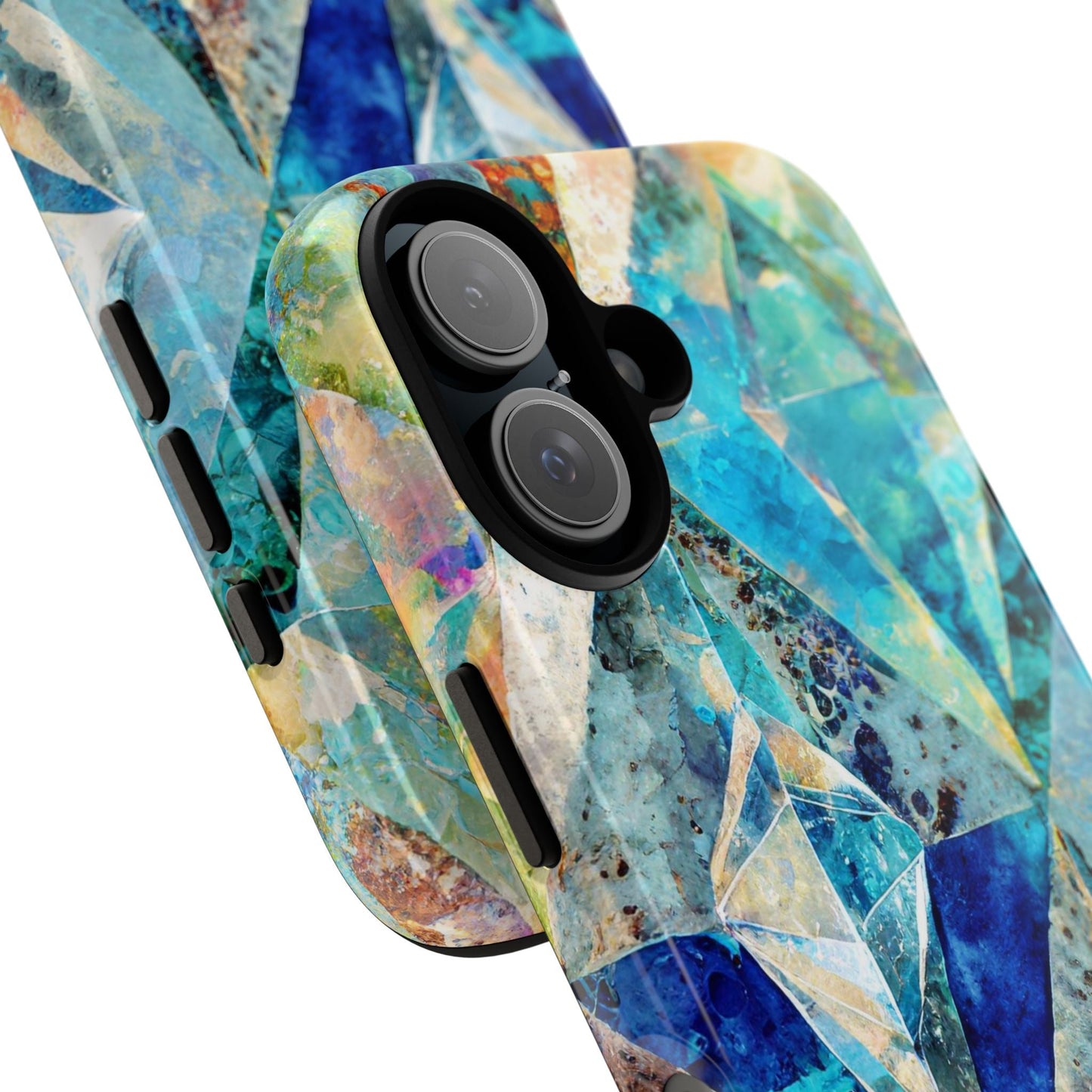 Diamond Blue Abstract Tough Phone Case