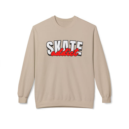 Skate Addict Unisex Fleece Crewneck Sweatshirt