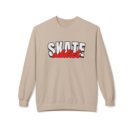 Skate Addict Unisex Fleece Crewneck Sweatshirt