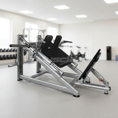 30-Degree Linear Hack Squat Machine - Muscle D Fitness - Plate-Loaded - Adjustable Foot Plate