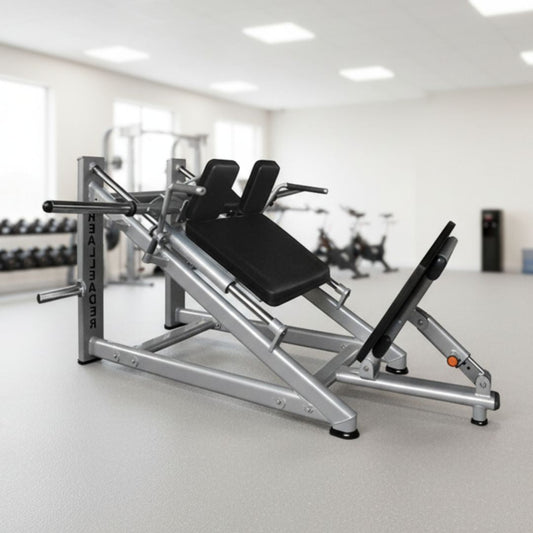 30-Degree Linear Hack Squat Machine - Muscle D Fitness - Plate-Loaded - Adjustable Foot Plate