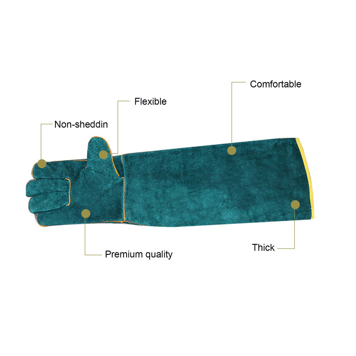 Reinforced Cowhide Extended Handling Gloves