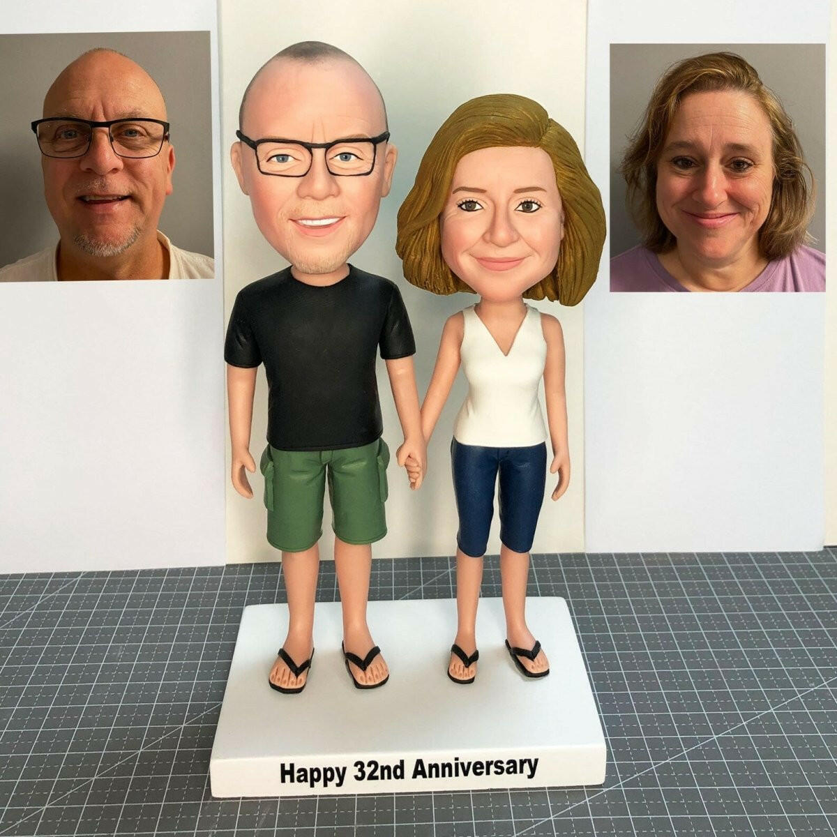 Custom 30th Wedding Anniversary Bobbleheads