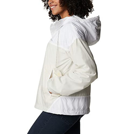 Columbia Women's Flash Challenger Lined Windbreaker, Chalk/White, Medium