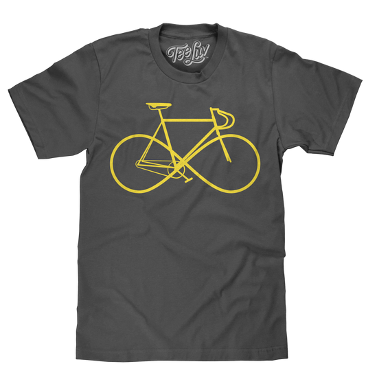 Infinity Sign Bicycle T-Shirt - Gray