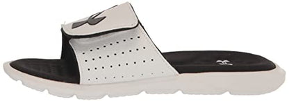 Under Armour boys Ignite Pro Slide Sandal, (101) White/White/Black, 5 Big Kid US