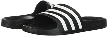 adidas Unisex Adilette Aqua Slides Sandal, Core Black/White/Core Black, 9 US Men