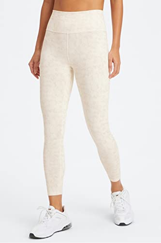 Fabletics Women's Define PowerHold® High-Waisted 7/8 Legging, Maximum Compression, Flattering, M, Soft White Camo