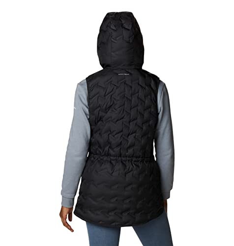 Columbia Women's Delta Ridge Hooded Vest, Black, 2X Plus