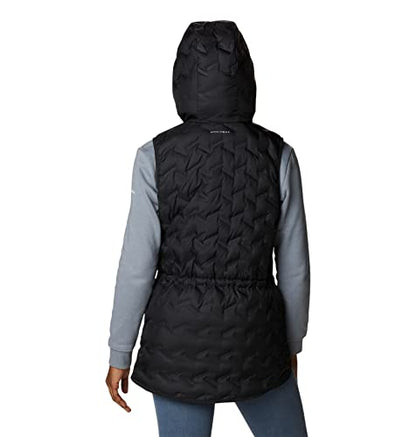 Columbia Women's Delta Ridge Hooded Vest, Black, 2X Plus